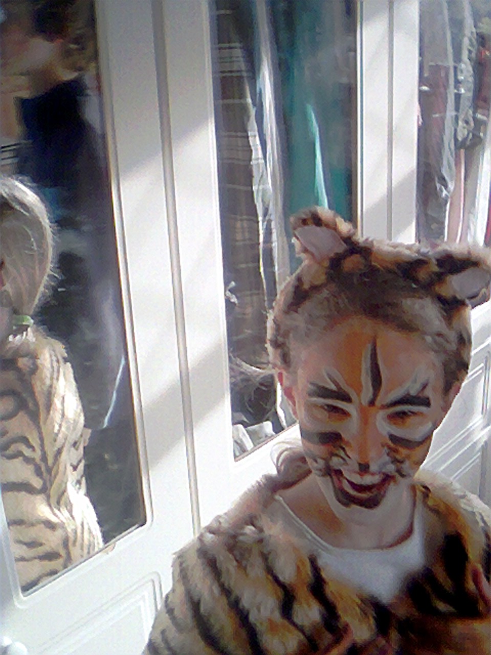 Bethany with tiger makeup in 2007